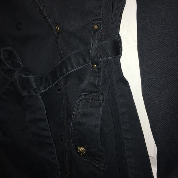 Navy double breasted trench coat - Picture 4 of 8